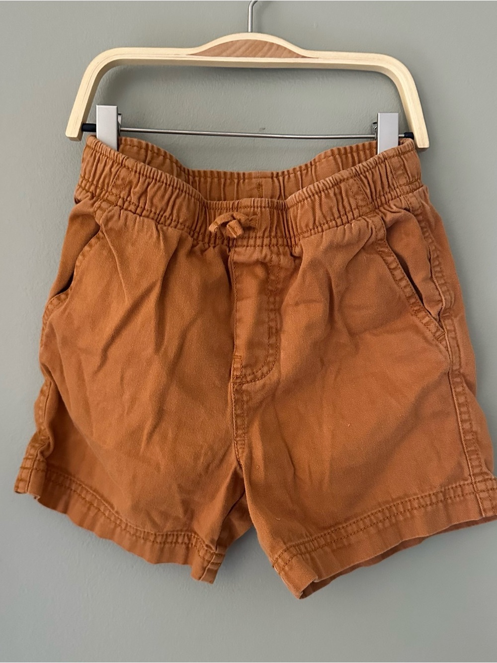 Tea Collection Rust Orange Cotton Elastic Waist Shorts